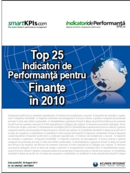 IndicatoridePerformanta.ro anunţă lansarea raportului „Top 25 Indicatori de Performanţă pentru Finanțe în 2010”