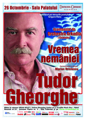 Tudor Gheorghe prezinta “Vremea Nemaniei” in satul natal al poetului Grigore Vieru