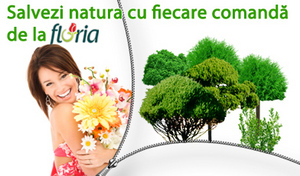 Campanie pentru salvarea spatiului verde “Cumpara un buchet de flori de la Floria si ajuta la plantarea unui copac”