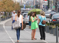 Actiune "Umbrela Verde" in centrul orasului Cluj-Napoca