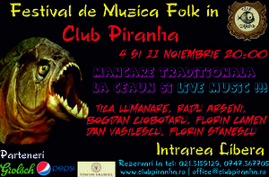 Festival de muzica Folk la Club Piranha