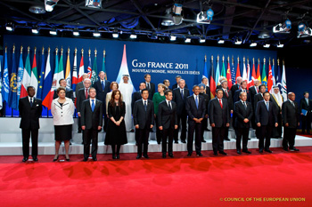 G20 leaders call for a swift implementation of the eurozone rescue plan