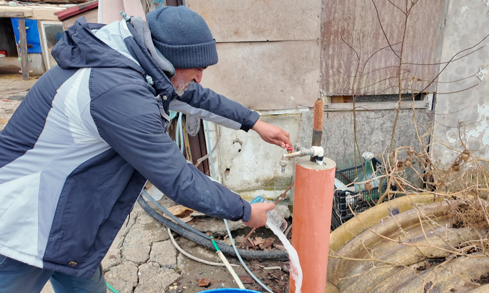 apă sărată la robinet
